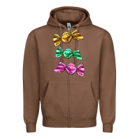 Chestnut colorful candies Zipper Hoodie - AdoDesignShop