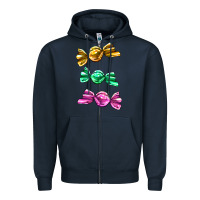 Navy colorful candies Zipper Hoodie - AdoDesignShop