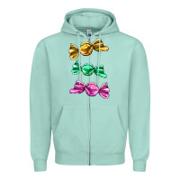 Seafoam colorful candies Zipper Hoodie - AdoDesignShop