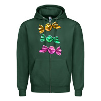 Sports Green colorful candies Zipper Hoodie - AdoDesignShop