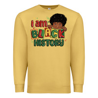 Antique Gold i am black history black boy Premium Sweatshirt - MaliasSmallBusiness