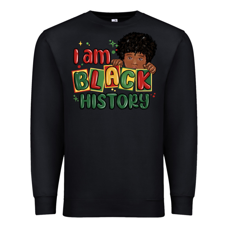 I Am Black History Black Boy Premium Sweatshirt by MaliasSmallBusiness | Teevron