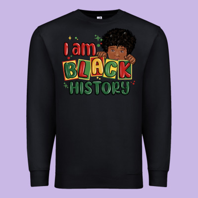 I Am Black History Black Boy Premium Sweatshirt Designed By Maliassmallbusiness