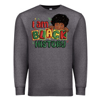 Charcoal Heather i am black history black boy Premium Sweatshirt - MaliasSmallBusiness