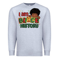 Heather Grey i am black history black boy Premium Sweatshirt - MaliasSmallBusiness
