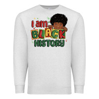 Oatmeal Heather i am black history black boy Premium Sweatshirt - MaliasSmallBusiness