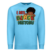 Ocean Blue i am black history black boy Premium Sweatshirt - MaliasSmallBusiness