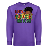 Purple i am black history black boy Premium Sweatshirt - MaliasSmallBusiness