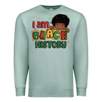Seafoam i am black history black boy Premium Sweatshirt - MaliasSmallBusiness