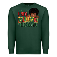 Sports Green i am black history black boy Premium Sweatshirt - MaliasSmallBusiness