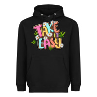 Black take it easy Heavyweight Hoodie - MaliasSmallBusiness