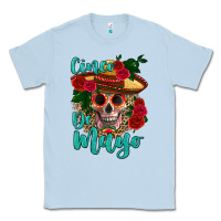 Dusty Blue cinco de mayo skull Classic Tee - HRA Design Shop