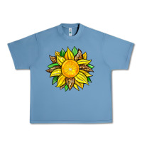 Pebble Blue lemon sunflower Urban Heavy Tee - Zillion Design Studio