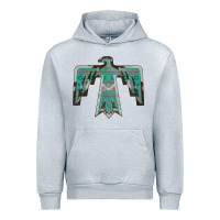 Heather Grey Cowhide Aztec Thunderbird Urban Hoodie - Bettercallsaul