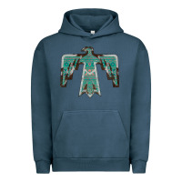 Pigment Midnight Navy Cowhide Aztec Thunderbird Urban Hoodie - Bettercallsaul