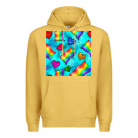 Antique Gold Pride lgbtq flags and leopard seamless pattern Premium Hoodie - BundleAndBundleShop