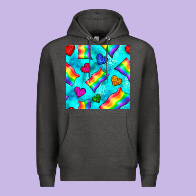Pride Lgbtq Flags And Leopard Seamless Pattern Premium Hoodie Designed By Bundleandbundleshop