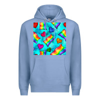 Colony Blue Pride lgbtq flags and leopard seamless pattern Premium Hoodie - BundleAndBundleShop