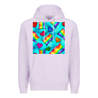 Lilac Pride lgbtq flags and leopard seamless pattern Premium Hoodie - BundleAndBundleShop