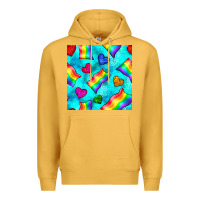 Mustard Pride lgbtq flags and leopard seamless pattern Premium Hoodie - BundleAndBundleShop