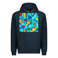 Navy Pride lgbtq flags and leopard seamless pattern Premium Hoodie - BundleAndBundleShop