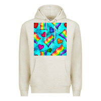 Oatmeal Heather Pride lgbtq flags and leopard seamless pattern Premium Hoodie - BundleAndBundleShop