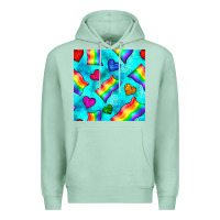 Seafoam Pride lgbtq flags and leopard seamless pattern Premium Hoodie - BundleAndBundleShop