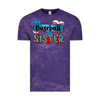 Cloud Purple baseball sister with leopard Vintage Tee - Zillion Design Studio