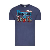 Vintage Denim baseball sister with leopard Vintage Tee - Zillion Design Studio