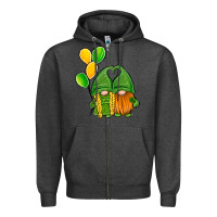Charcoal Heather St Patrick's Day Gnomes Zipper Hoodie - Jasminsmagicworld