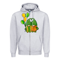 Heather Grey St Patrick's Day Gnomes Zipper Hoodie - Jasminsmagicworld