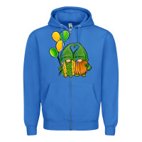 True Royal St Patrick's Day Gnomes Zipper Hoodie - Jasminsmagicworld