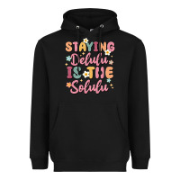 Black staying delulu is the solulu Heavyweight Hoodie - MaliasSmallBusiness