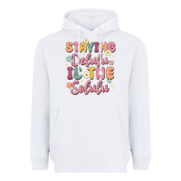 White staying delulu is the solulu Heavyweight Hoodie - MaliasSmallBusiness