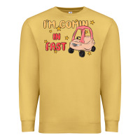 Antique Gold i'm comin in fast Premium Sweatshirt - MaliasSmallBusiness