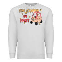 Dove Grey i'm comin in fast Premium Sweatshirt - MaliasSmallBusiness