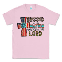 Bubblegum Pink blessed İs the nation whose god is the lord Classic Tee - CowhideDigitalArt