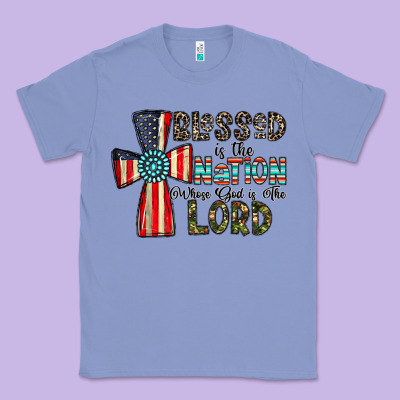 Blessed İs The Nation Whose God Is The Lord Classic Tee Designed By Cowhidedigitalart