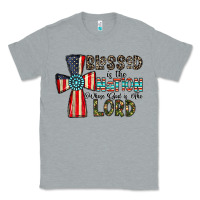 Heather Grey blessed İs the nation whose god is the lord Classic Tee - CowhideDigitalArt