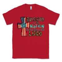 Red blessed İs the nation whose god is the lord Classic Tee - CowhideDigitalArt