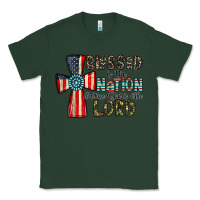 Sports Green blessed İs the nation whose god is the lord Classic Tee - CowhideDigitalArt
