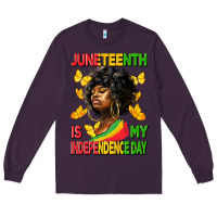 Plum juneteenth is my independence day Long Sleeve Tee - HRA Design Shop