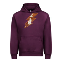 Mauve Wine Cowhide Patterned Lightning Urban Hoodie - Bettercallsaul