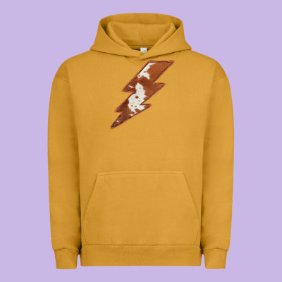 Cowhide Patterned Lightning Urban Hoodie Designed By Bettercallsaul