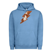 Pigment Pebble Blue Cowhide Patterned Lightning Urban Hoodie - Bettercallsaul