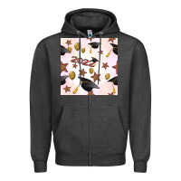 Charcoal Heather 2022 to graduation seamless pattern Zipper Hoodie - BundleAndBundleShop