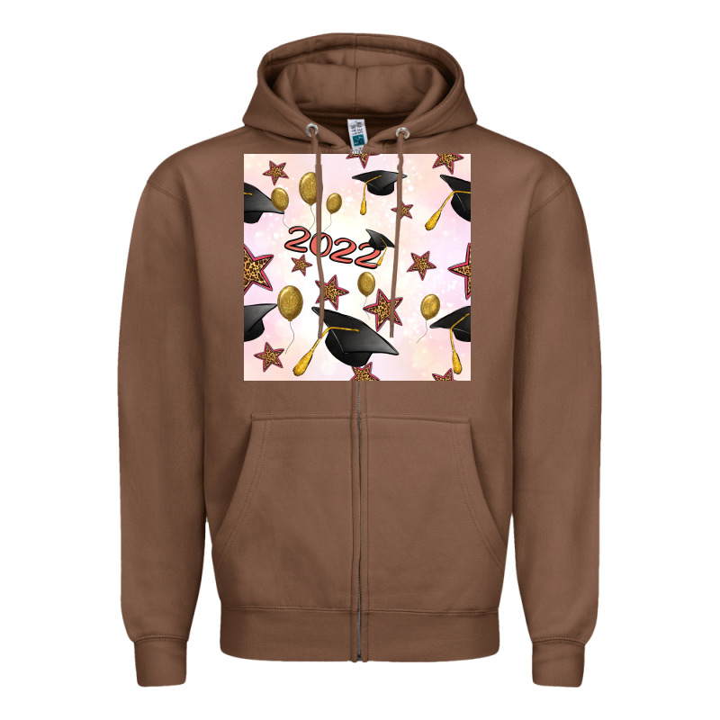 2022 To Graduation Seamless Pattern Zipper Hoodie by BundleAndBundleShop | Teevron