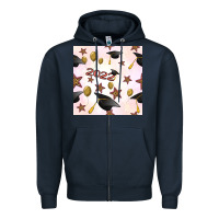 Navy 2022 to graduation seamless pattern Zipper Hoodie - BundleAndBundleShop