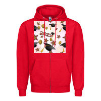 Red 2022 to graduation seamless pattern Zipper Hoodie - BundleAndBundleShop
