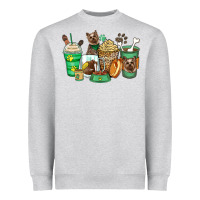 Heather Grey yorkshire terrier coffee cups Heavyweight Sweatshirt - Zillion Design Studio